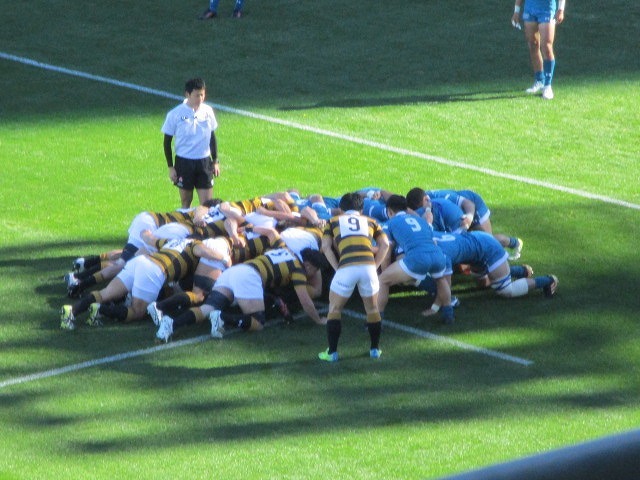 まるで「冷蔵庫の中」での観戦 ラグビー大学選手権「慶応大学×近畿大学」_f0141310_08115891.jpg