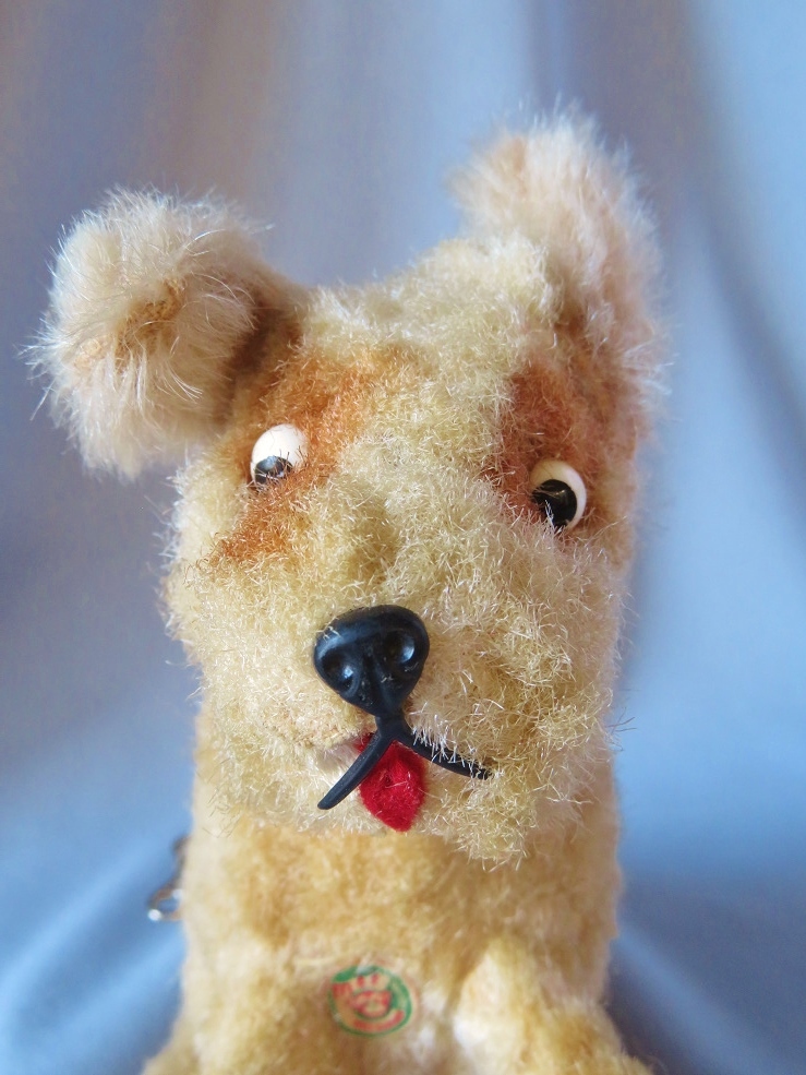 フランスアンティークのゼンマイのワンちゃん。現状