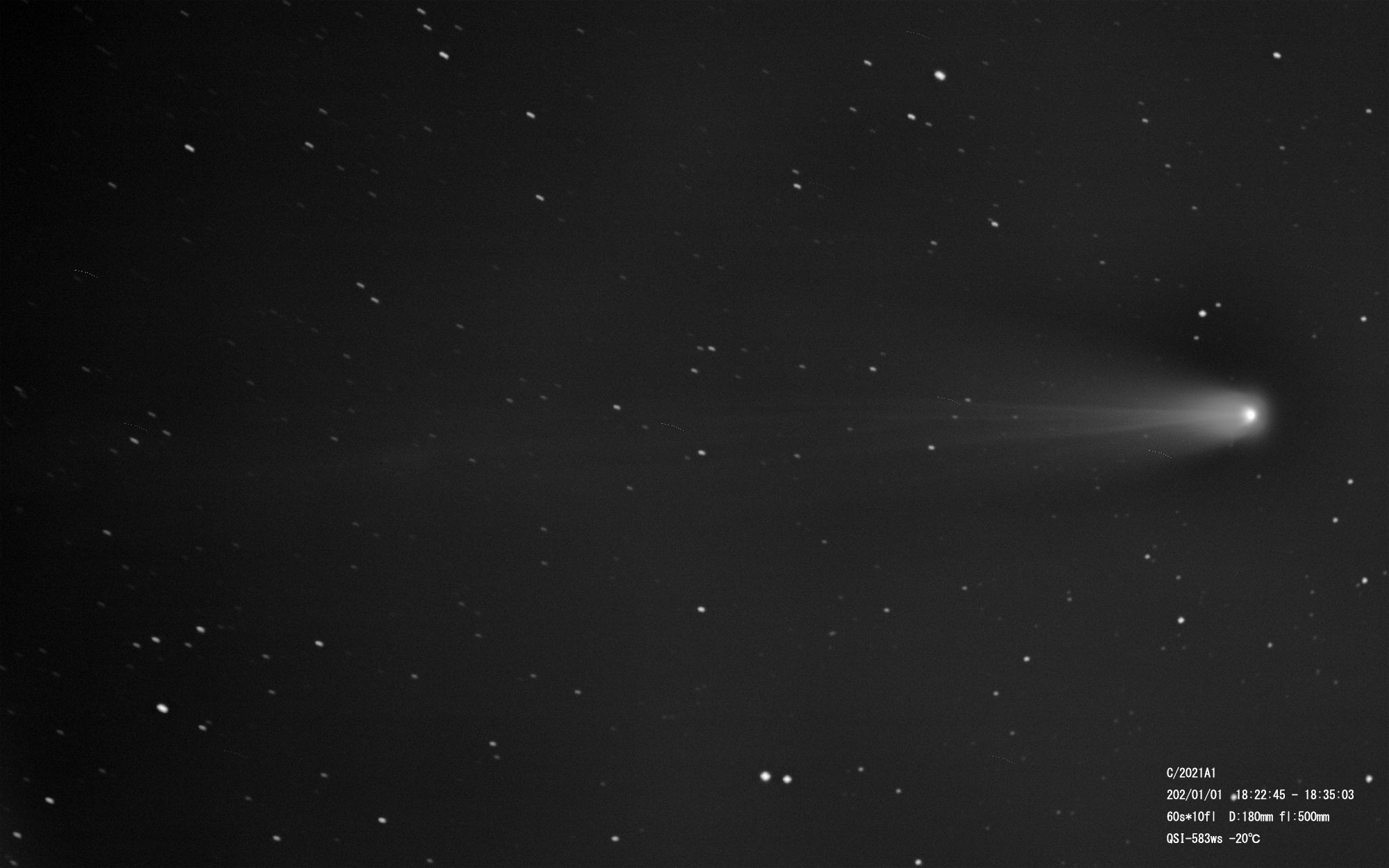 2022年1月1日のレナード彗星　冷却CCDで撮影_e0174091_21141121.jpg