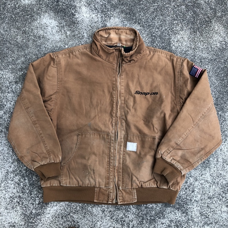 ジャケット・アウター vintage snap on duck bomber jacket vintage snap on duck bomber jacket