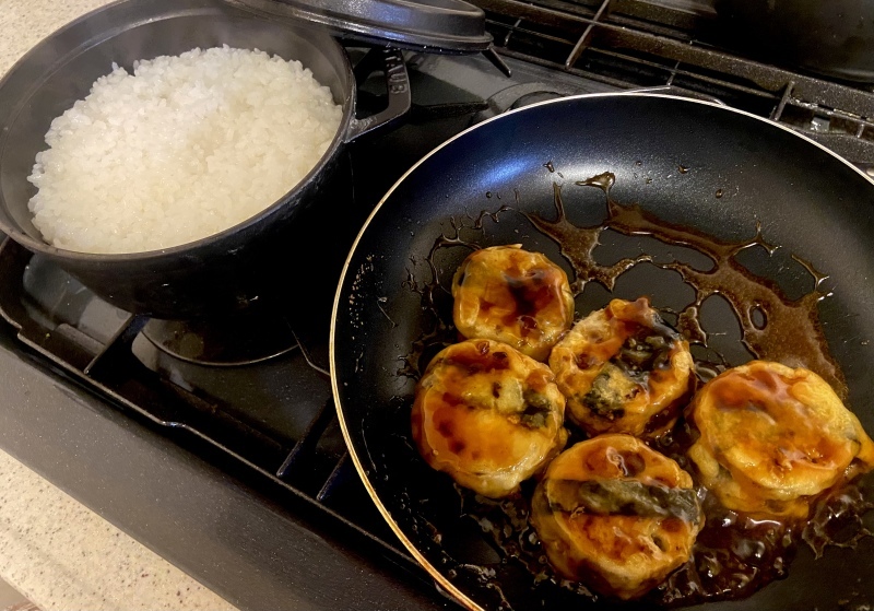 今日のお弁当（蓮根の挟み揚げ）とパンチェッタの進捗状況_d0327373_08433826.jpeg