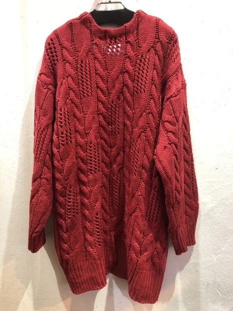 SALEオススメコーデ【CHIGNON シニヨン】変形ケーブル柄ニットカーディガンを使って♪_c0204280_19231476.jpg