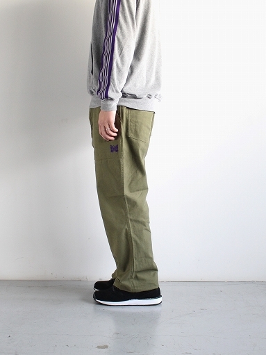 【値下げ】needles ファティーグパンツ　カーキ　xs needles ファティーグパンツ カーキ xs