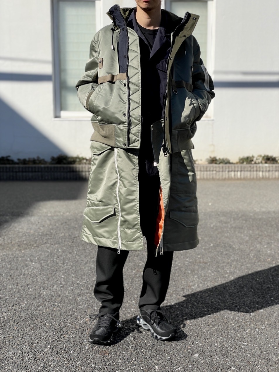 22AW sacai Suiting MA-1 Mix Blouson サカイPOLYESTE