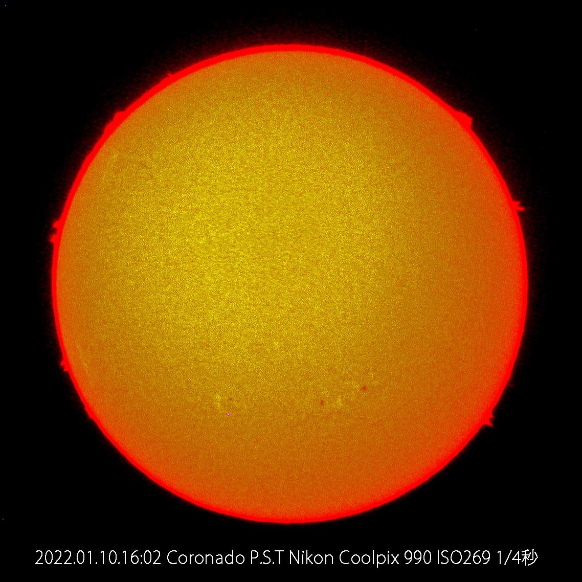 太陽のプロミネンス2022.01.10_f0347332_17233730.jpg