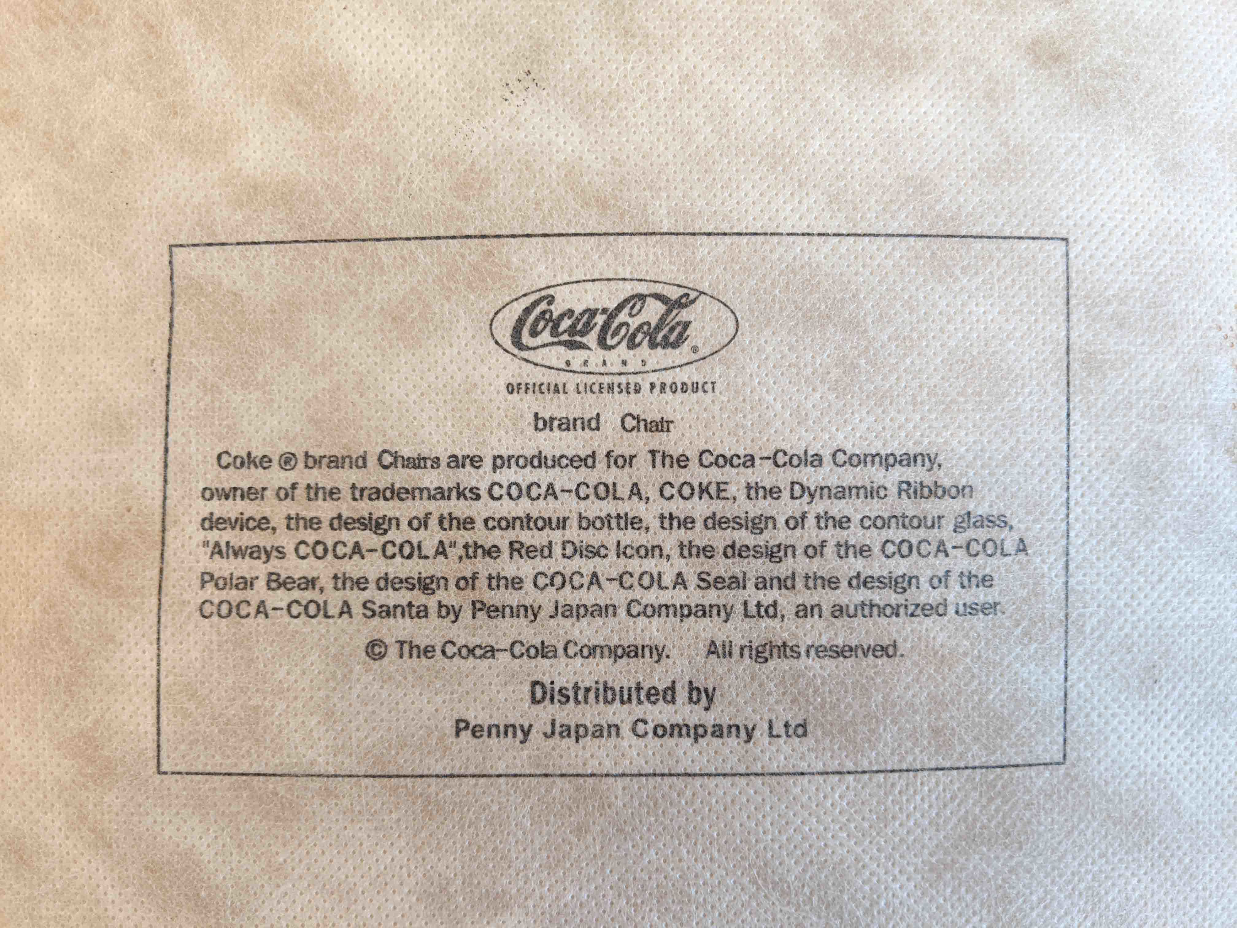 Coca-Cola BRAND / コカ・コーラ ブランド】Coke Chair/コーク チェア