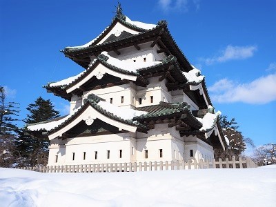 弘前公園冬景色と雪吊り頭飾り_2022.01.10撮影_d0131668_17254086.jpg