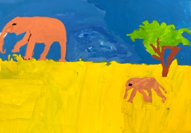 一宮教室、エコ絵画コンテスト、小学2、1年生の作品_f0373324_15301486.jpg