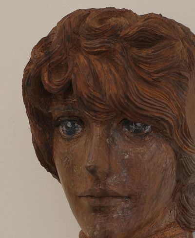 象に乗った人物像 金属製 彫刻 アンティーク 飾り レトロ 樋口明宏「Margaret-少女マンガ彫刻」 : いつもココロに？マーク