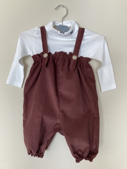 孫服つくり フレンチコーデュロイのオールインワン_d0348118_16212421.jpeg