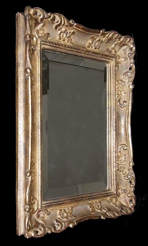 Sold- N.1457フランスアンティークミラー ロカイユ＆フルレット