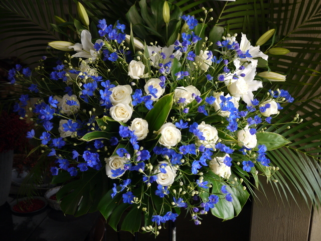 ハルカミライ様のライブにスタンド花 青系 かっこいい感じ Zepp Sapporoにお届け 22 01 22 札幌 花屋 Mell Flowers ハルカミライ様のライブにスタンド花 青系 かっこいい感じ Zepp Sapporoにお届け 22 01 22 札幌 花屋 Mell Flowers