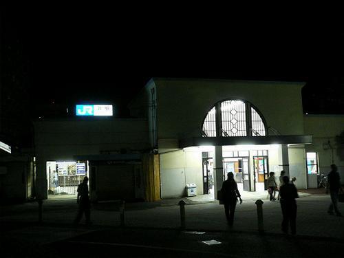 あのとき神戸にこんなものがあった！夜の旧JR灘駅　2004年_b0051598_14583337.jpg