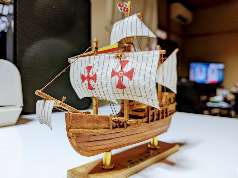 木製模型「ミニ帆船　サンタマリア」完成_c0057821_20060216.jpg