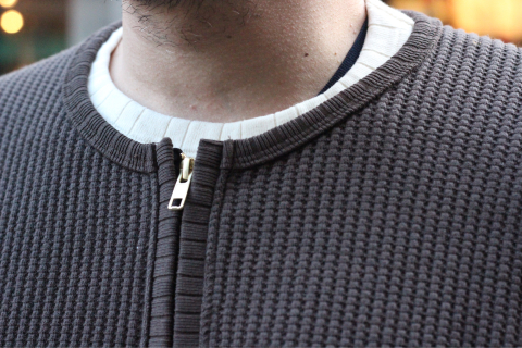 「Jackman」 3シーズン使える \"Waffle Zip Crew\" (JM8202) ご紹介_f0191324_07525399.jpg