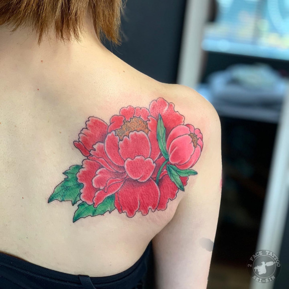 牡丹 和彫り 和柄 2face Tattoo Studio Japan 千葉県木更津市 刺青処 聖針 牡丹 和彫り 和柄 2face Tattoo Studio Japan 千葉県木更津市 刺青処 聖針