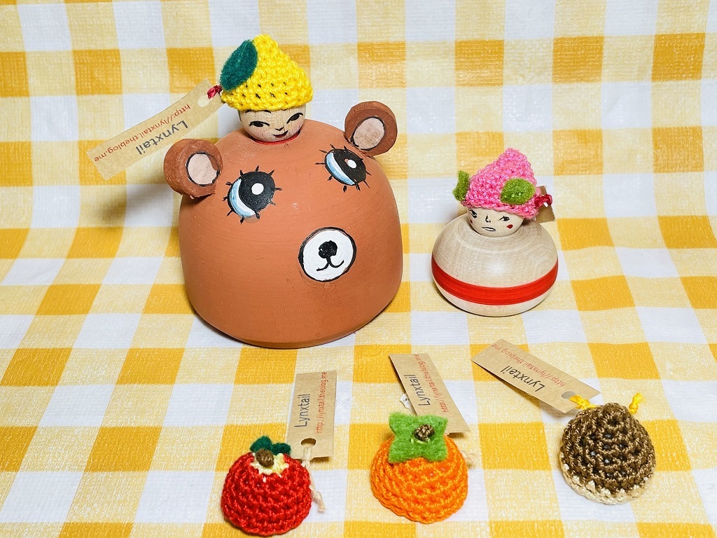 楽しい、ひなこけし展2022/拡大通販ブログ その10こけし用帽子作品_e0318040_15443323.jpg