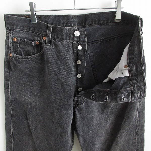 色落ち◎ W42L32 リーバイス501XX 後染めブラック Levi's 墨黒