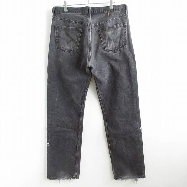 色落ち◎ W42L32 リーバイス501XX 後染めブラック Levi's 墨黒