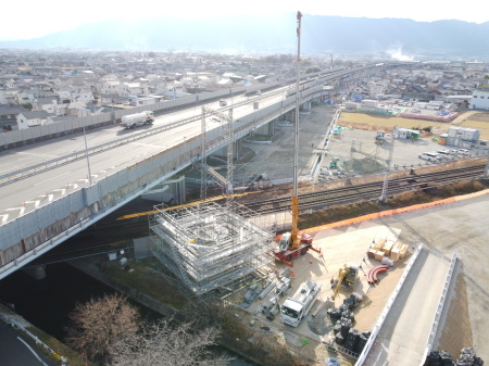 大和御所道路橿原高田ICランプ橋（AP20）下部工事_b0139220_08245055.jpg