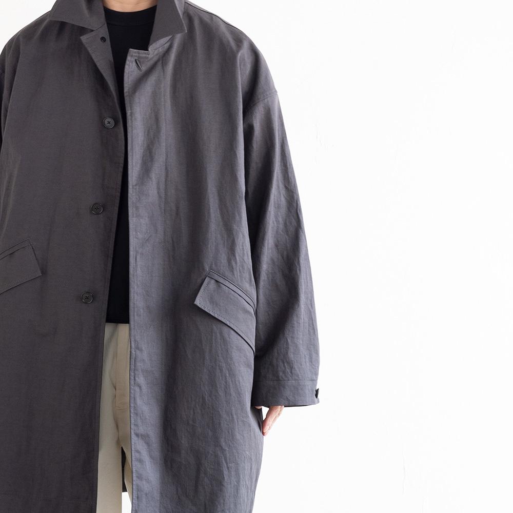STILL BY HAND Soutien Collar Coat [CO03214][Charcoal] : un.regard