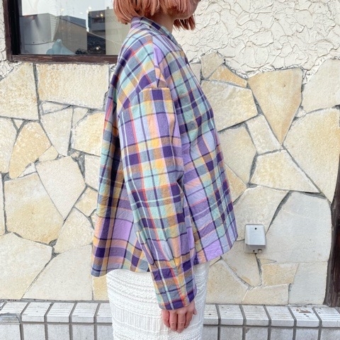 l'atelier du savon チェック柄 セーラーシャツロングワンピース l'atelier du savon』 big check ブラウス＆ワンピース : l