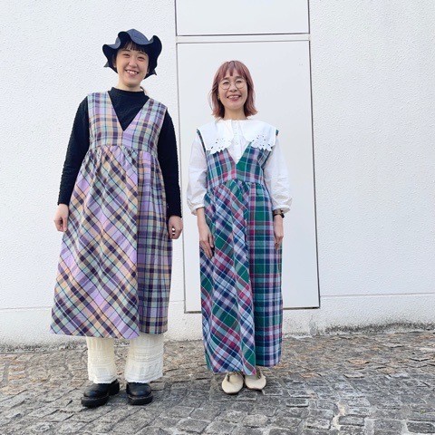 l'atelier du savon』 big check ブラウス＆ワンピース : l