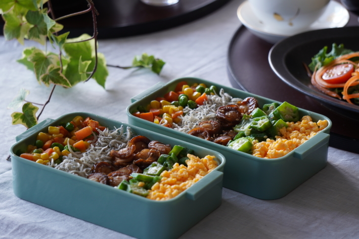 今日のお弁当（ベビー帆立の佃煮）_d0327373_09223647.jpg