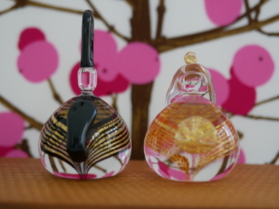 ガラス作家　「国広育伸」ガラスのお雛様 楽天市場】作家 国広育伸 ガラス製 雛人形 みやび 敷板・金屏風