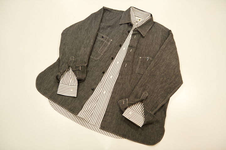 \"EDWARD BLACK CHAMBRAY+BD SHIRT BROAD CANDY STRIPE BLACK\"ってこんなこと。_c0140560_09441155.jpg