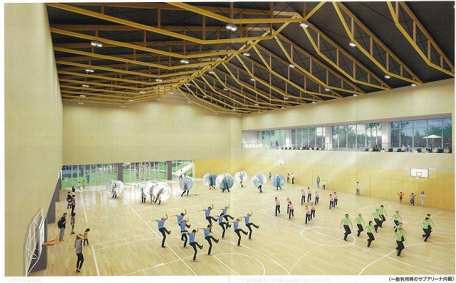切妻型の「大屋根」が特徴的なデザイン　　計画案が公表された富士市総合体育館_f0141310_08010023.jpg
