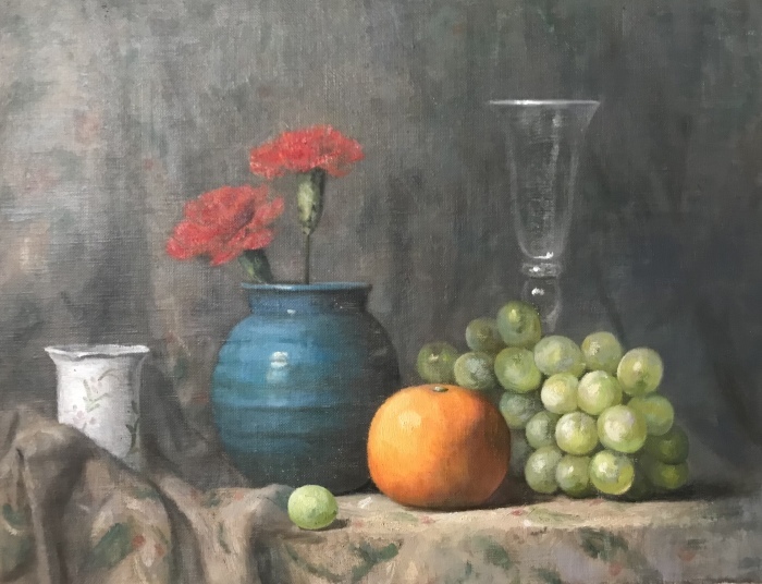 カーネーションのある静物画 : 画家 内田博 絵を描くこと