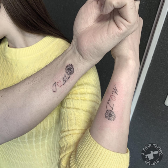 カップルタトゥー お揃いタトゥー 2face Tattoo Studio Japan 千葉県木更津市 刺青処 聖針