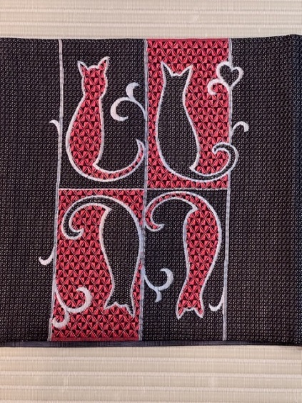織元コレクション・赤い着物のお客様・赤い猫袋帯・あだちさん_f0181251_19280844.jpg