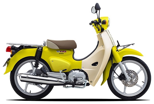 キャストホイールのスーパーカブ : バイクの横輪