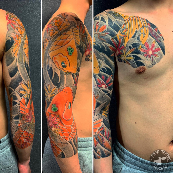 鯉＊紅葉＊七分袖＊ : 2FACE TATTOO STUDIO JAPAN 千葉県木更津