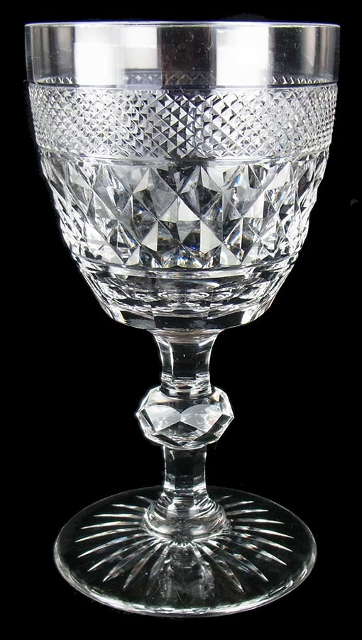 N.1462ポイント・ダイヤモンドカット H15cm 19世紀クリスタル ...