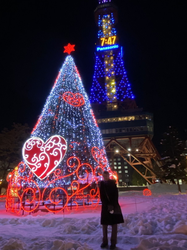 2022年1月 『札幌、夜の冬景色』 January 2022 \"Winter Night Scenery in Sapporo\"_c0219616_15392060.jpg