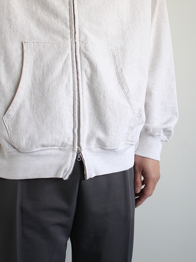 blurhms Light Sweat Crew-Zip - Heather Oatmeal : 『Bumpkins