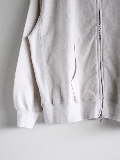 blurhms Light Sweat Crew-Zip - Heather Oatmeal : 『Bumpkins