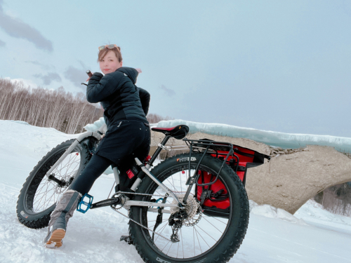 【幻の橋】FATBIKEで糠平湖氷上サイクリングしてきました！_d0197762_12162758.jpg