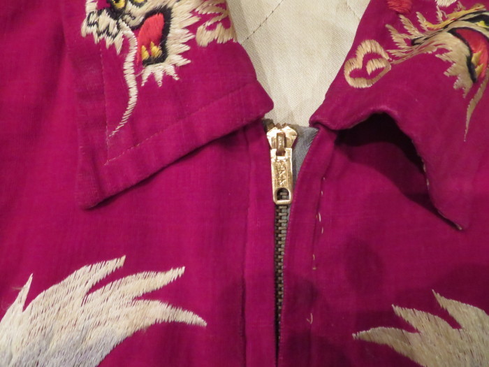 50's JAPAN SOUVENIR JACKET スカジャン ワインカラー 別珍 50's JAPAN SOUVENIR JACKET スカジャン ワインカラー 別珍