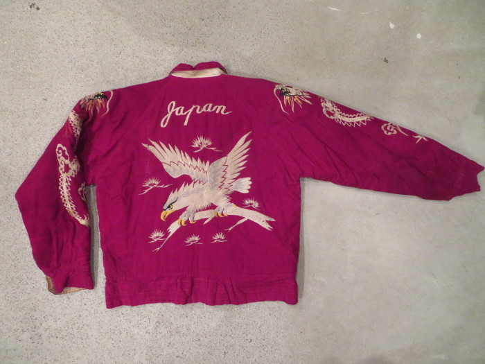 50's JAPAN SOUVENIR JACKET スカジャン ワインカラー 別珍 50's JAPAN SOUVENIR JACKET スカジャン ワインカラー 別珍