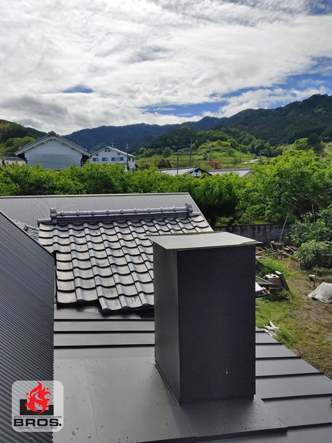 奈良県 高市郡明日香村 薪ストーブ 設置工事1_e0340651_11211305.jpg