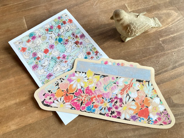 今日の羊毛刺しゅう「思いやりのミモザ」&お客様からいただいた春のお便り_d0055515_16050932.jpg