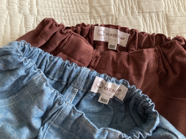 孫服つくり シャブレーとコーデュロイのショートパンツ_d0348118_16443377.jpeg