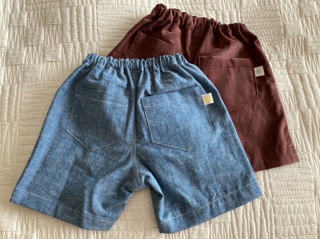 孫服つくり シャブレーとコーデュロイのショートパンツ_d0348118_16444216.jpeg