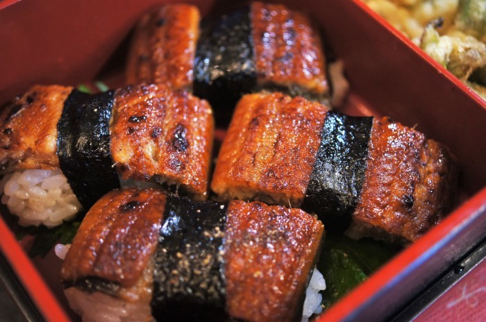 ランチセットレシピ 鰻の握り寿司 鯵の紫蘇バター醤油焼き 蕗の薹天他 料理と趣味の部屋