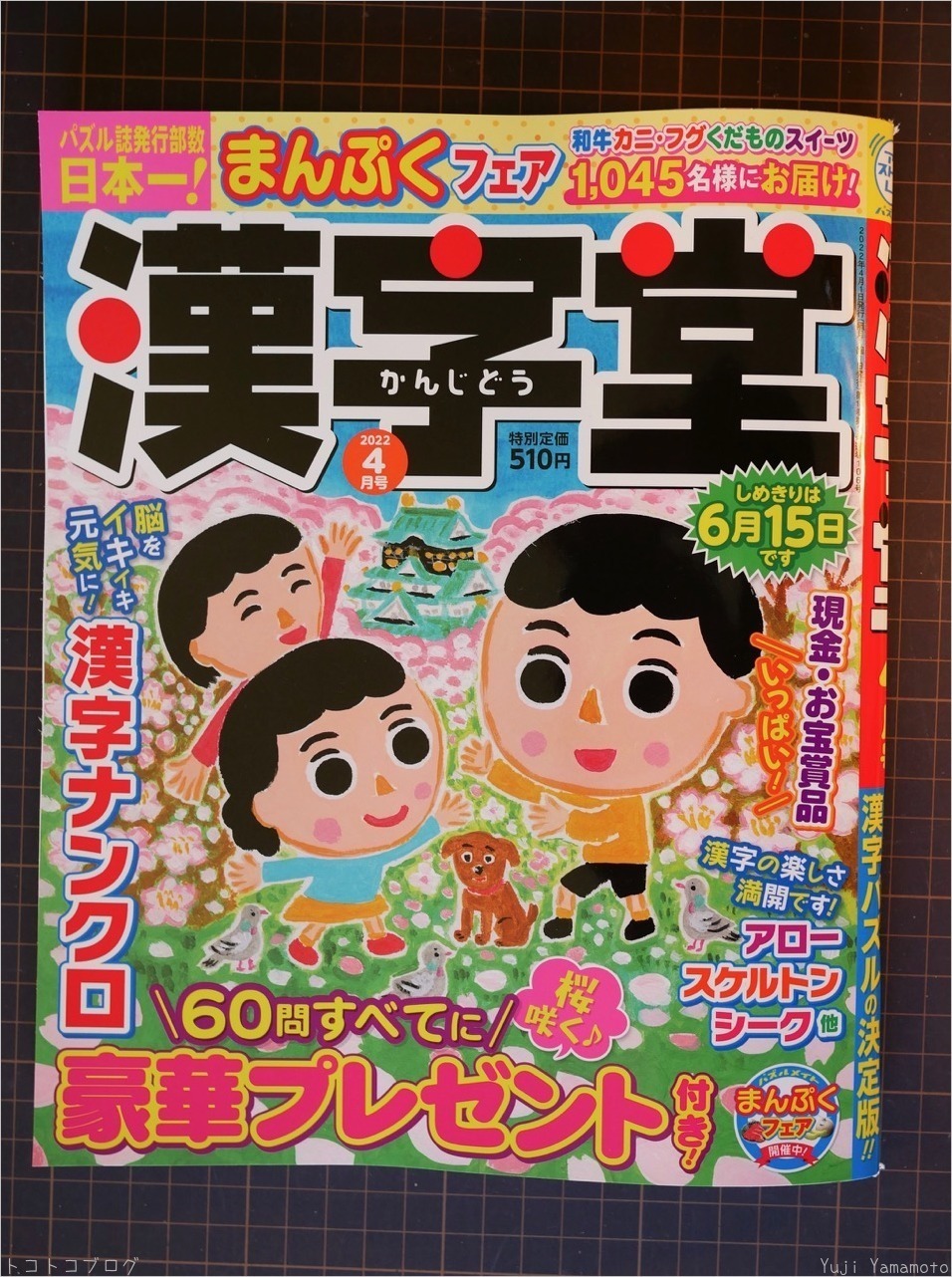 漢字堂 22年４月号 表紙イラスト トコトコブログ