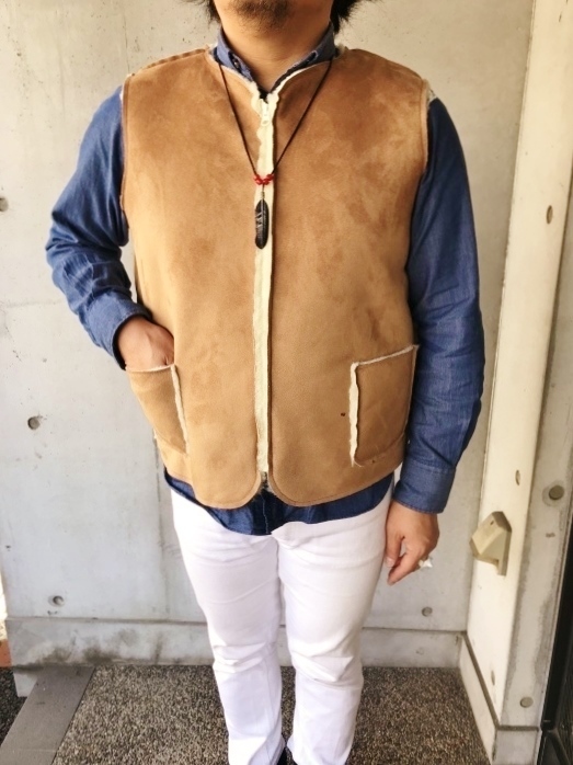 FAKE MOUTON VEST 当店別注★ COLD BREAKER_d0152280_15231186.jpg
